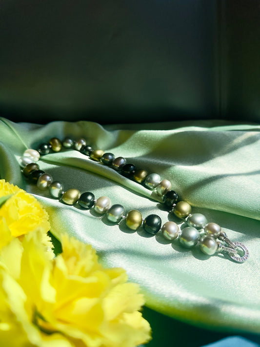 Sage Pearl Necklace