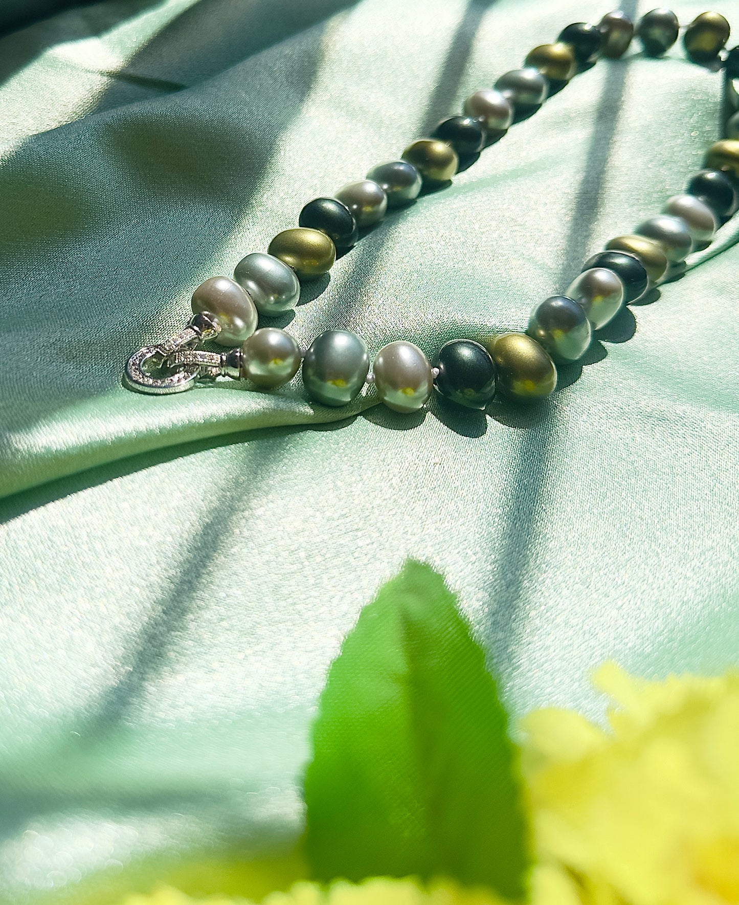 Sage Pearl Necklace