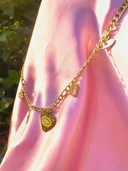 Golden Vision Charm Necklace