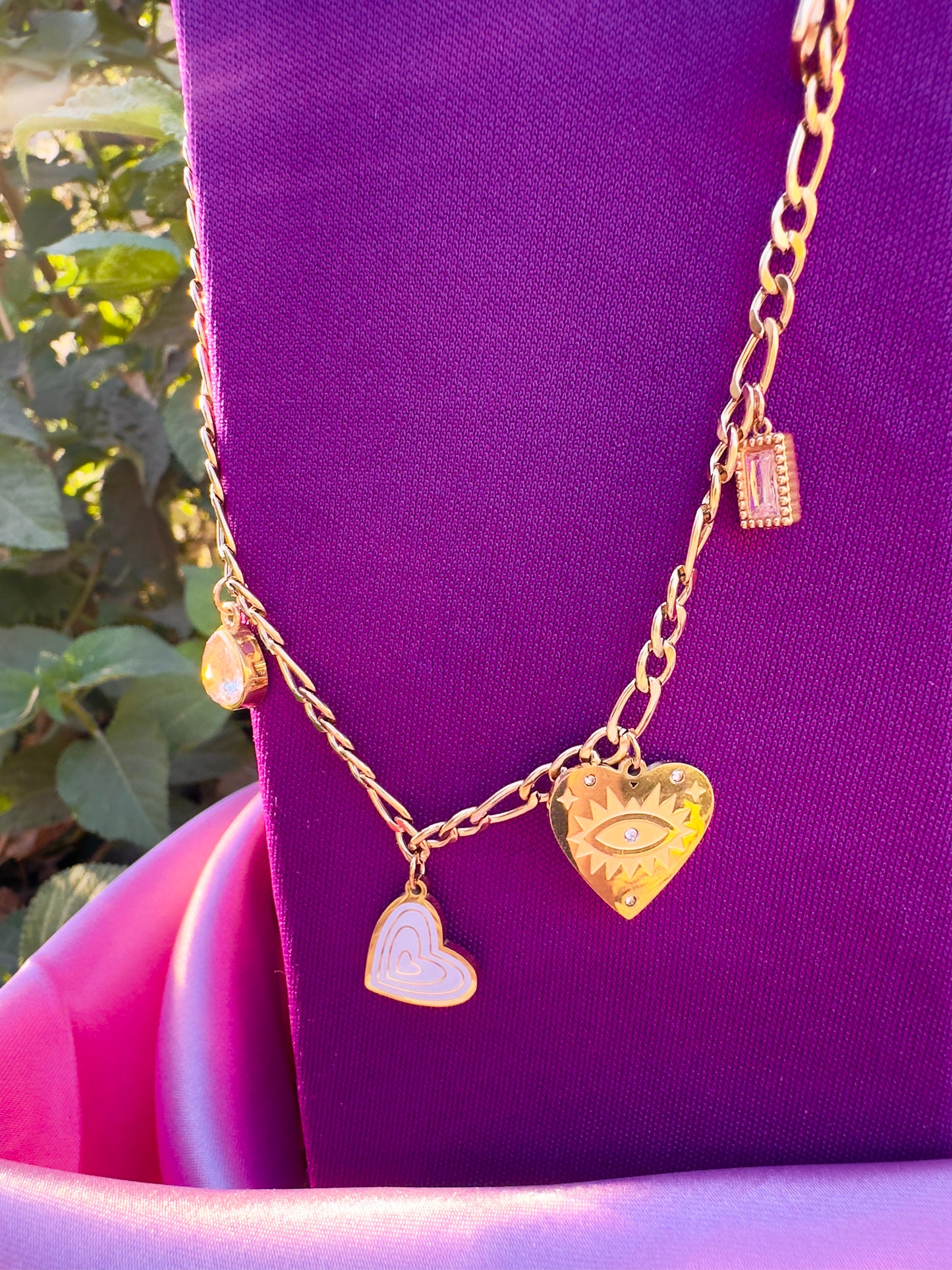 Golden Vision Charm Necklace