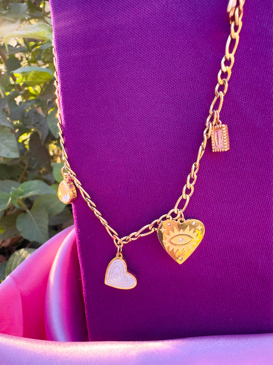 Golden Vision Charm Necklace