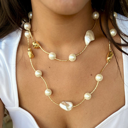 Tide Pearl Layered Necklace