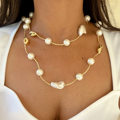 Tide Pearl Layered Necklace
