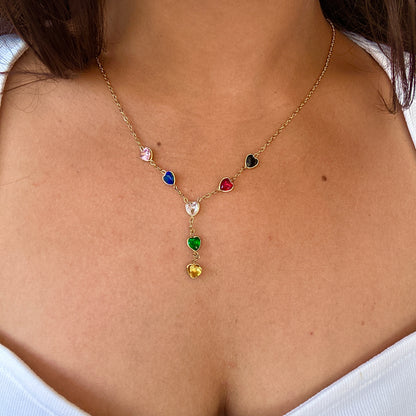 Rainbow Heart Necklace