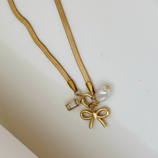 Bow Charm Necklace