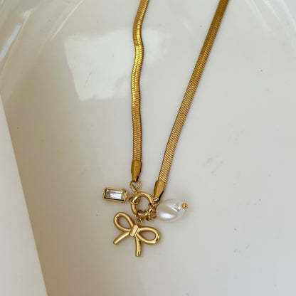 Bow Charm Necklace