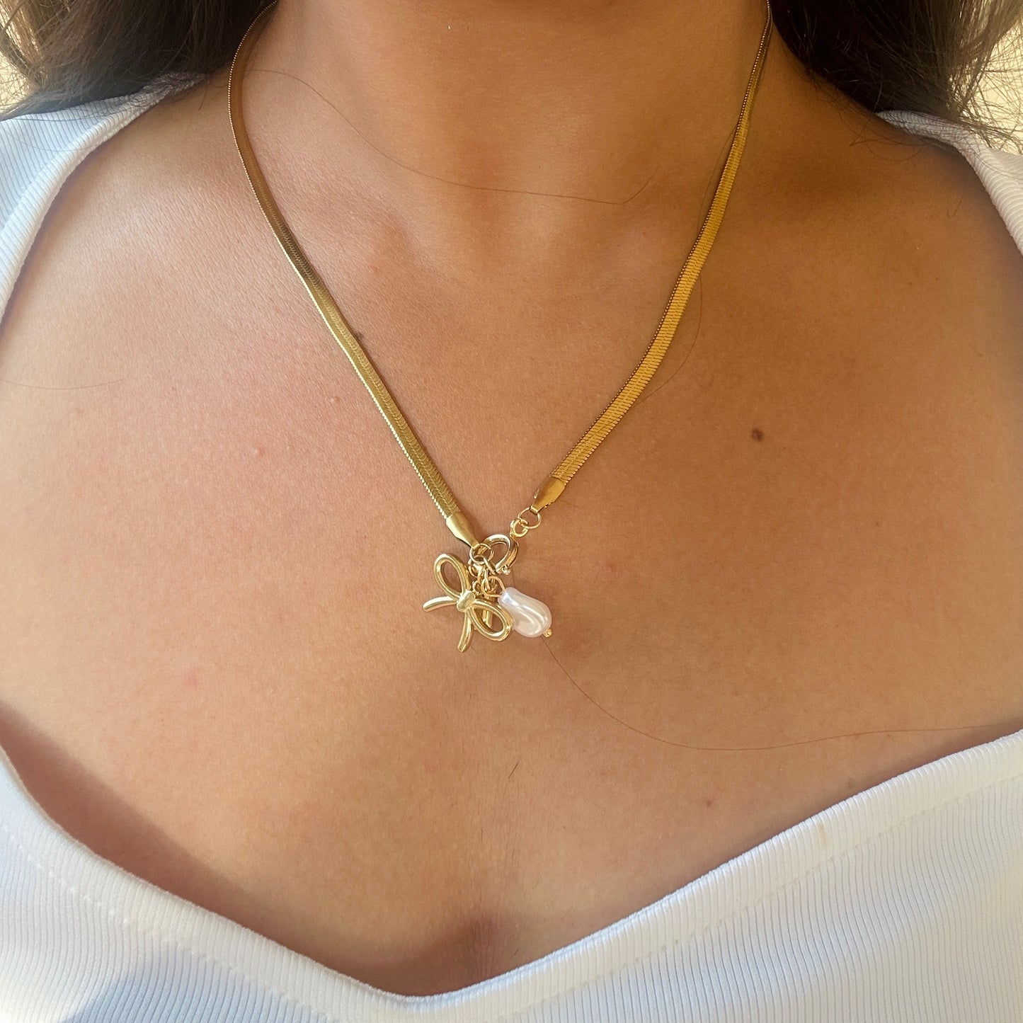 Bow Charm Necklace