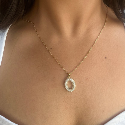 Oval Halo Necklace