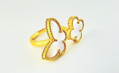 Celeste Pearl Duo Ring
