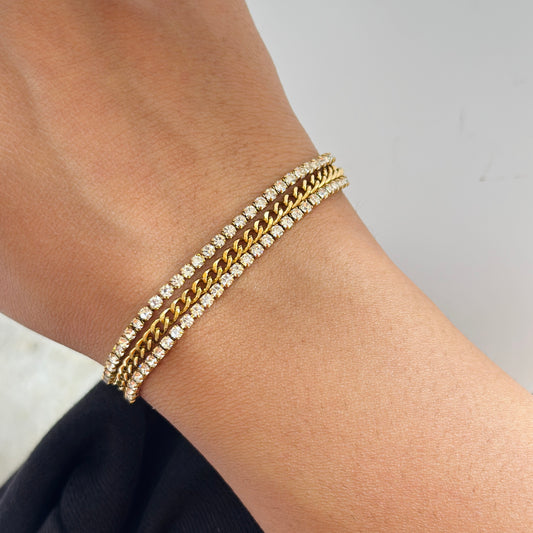 Layered Curb Bracelet