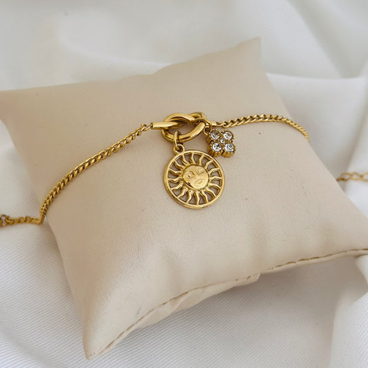 Sun & Petal Charm Bracelet