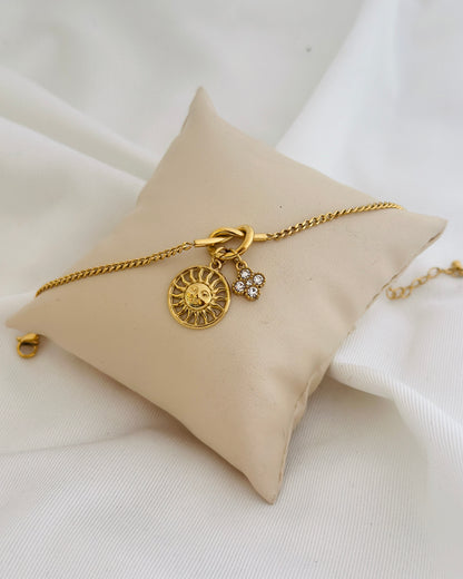Sun & Petal Charm Bracelet