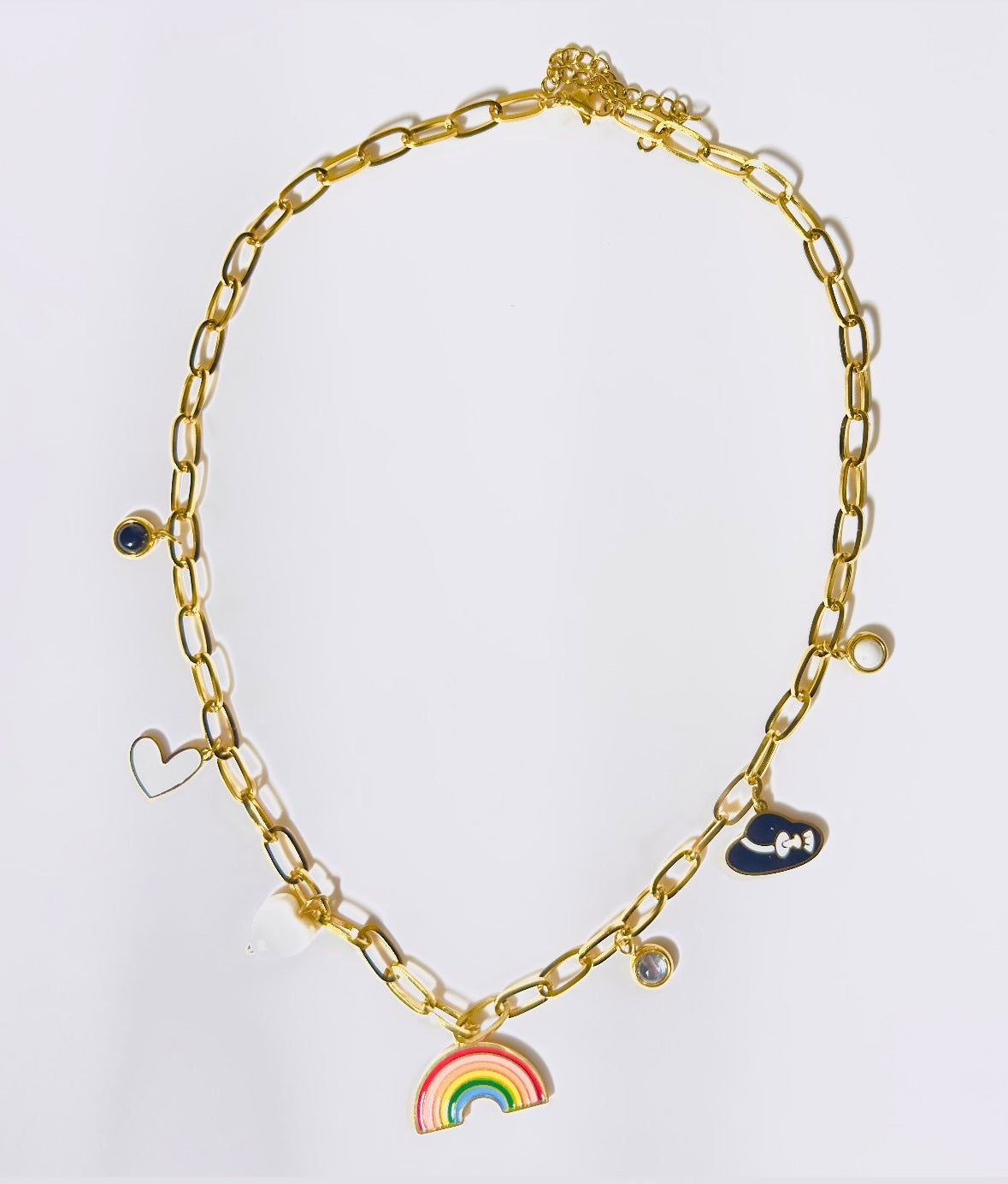 Golden Spectrum Charm Necklace