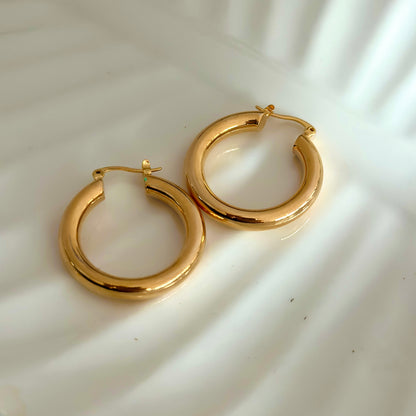 Golden Aura Hoops
