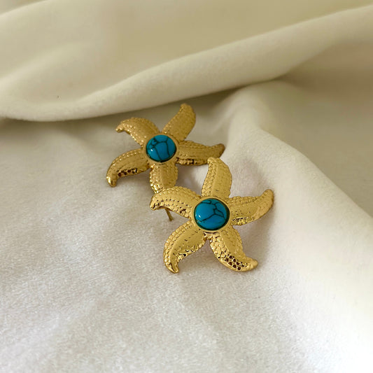 Starfish Turquoise Studs