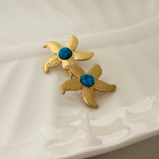 Starfish Turquoise Studs