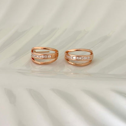 Rose Gold Luxe Hoop Earrings