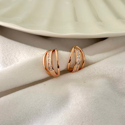 Rose Gold Luxe Hoop Earrings