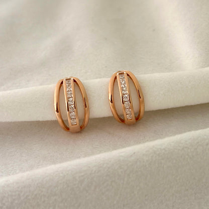 Rose Gold Luxe Hoop Earrings