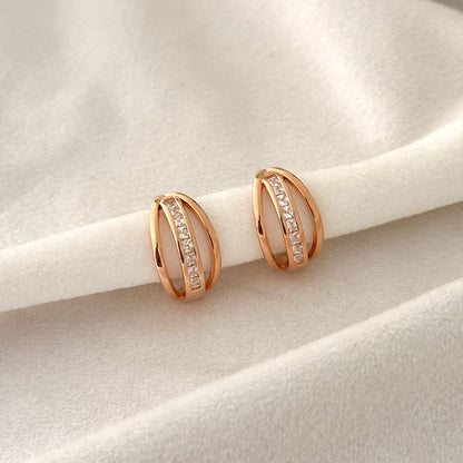 Rose Gold Luxe Hoop Earrings