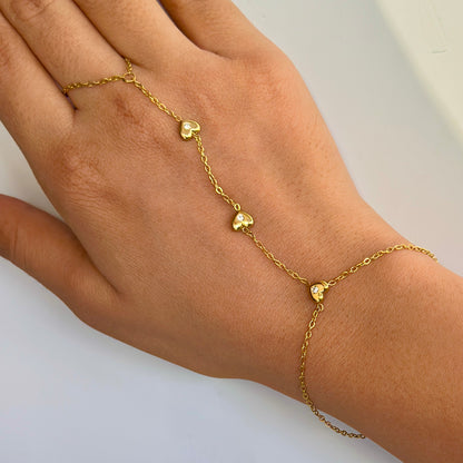 Dainty Heart Hand Chain