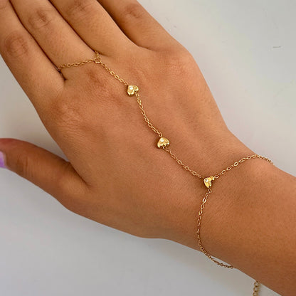 Dainty Heart Hand Chain