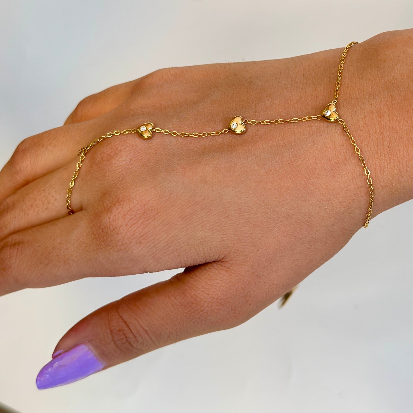 Dainty Heart Hand Chain