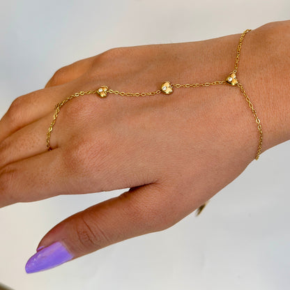 Dainty Heart Hand Chain