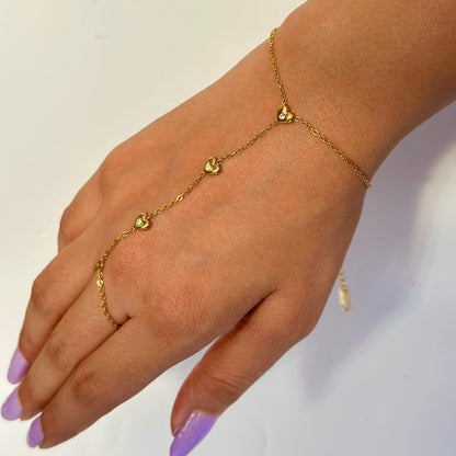 Dainty Heart Hand Chain