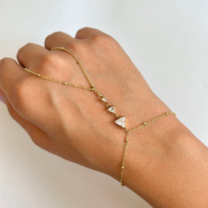 Trillion Crystal Hand Chain