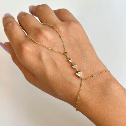 Trillion Crystal Hand Chain