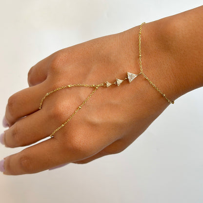 Trillion Crystal Hand Chain