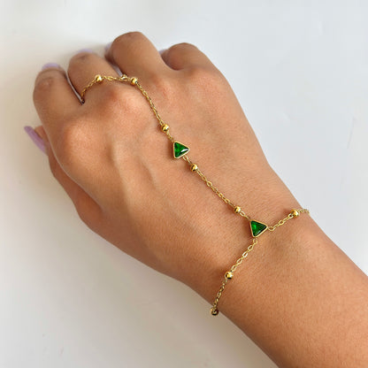 Emerald trio Hand chain