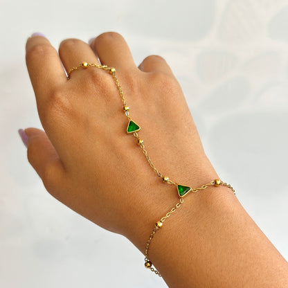 Emerald trio Hand chain