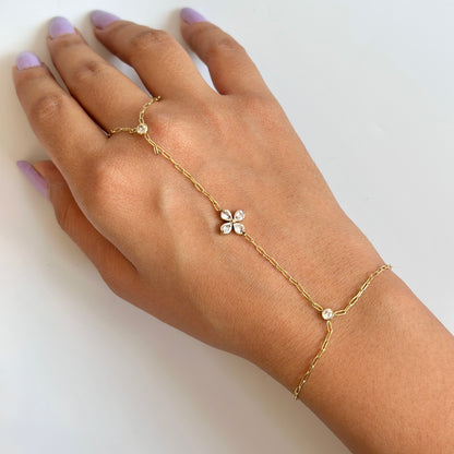Blossom Paperclip Hand Chain
