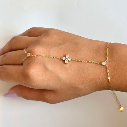 Blossom Paperclip Hand Chain