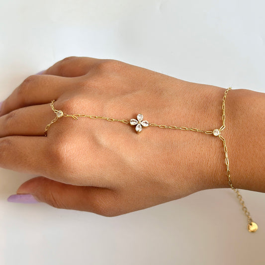 Blossom Paperclip Hand Chain