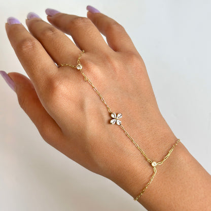 Blossom Paperclip Hand Chain
