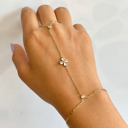 Blossom Paperclip Hand Chain