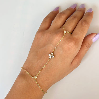 Blossom Paperclip Hand Chain