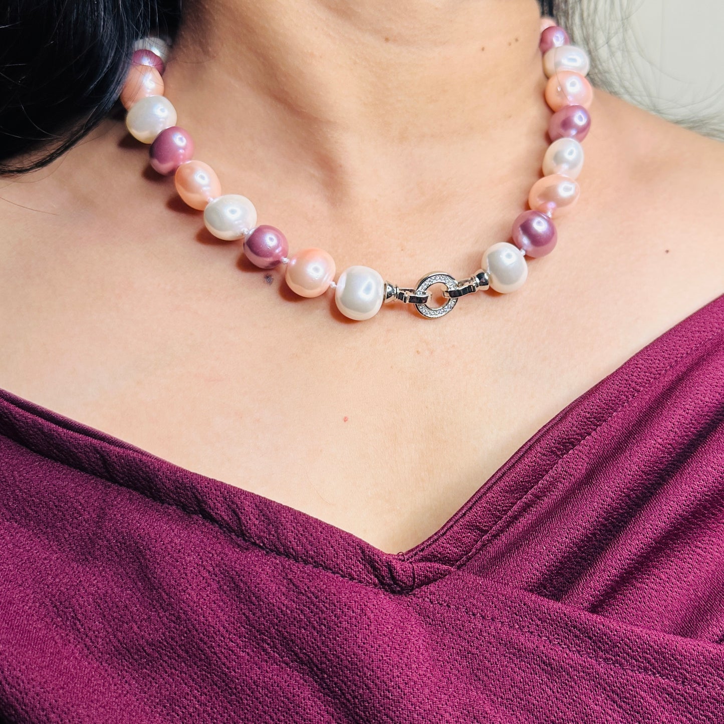 Pastel Pearl Necklace