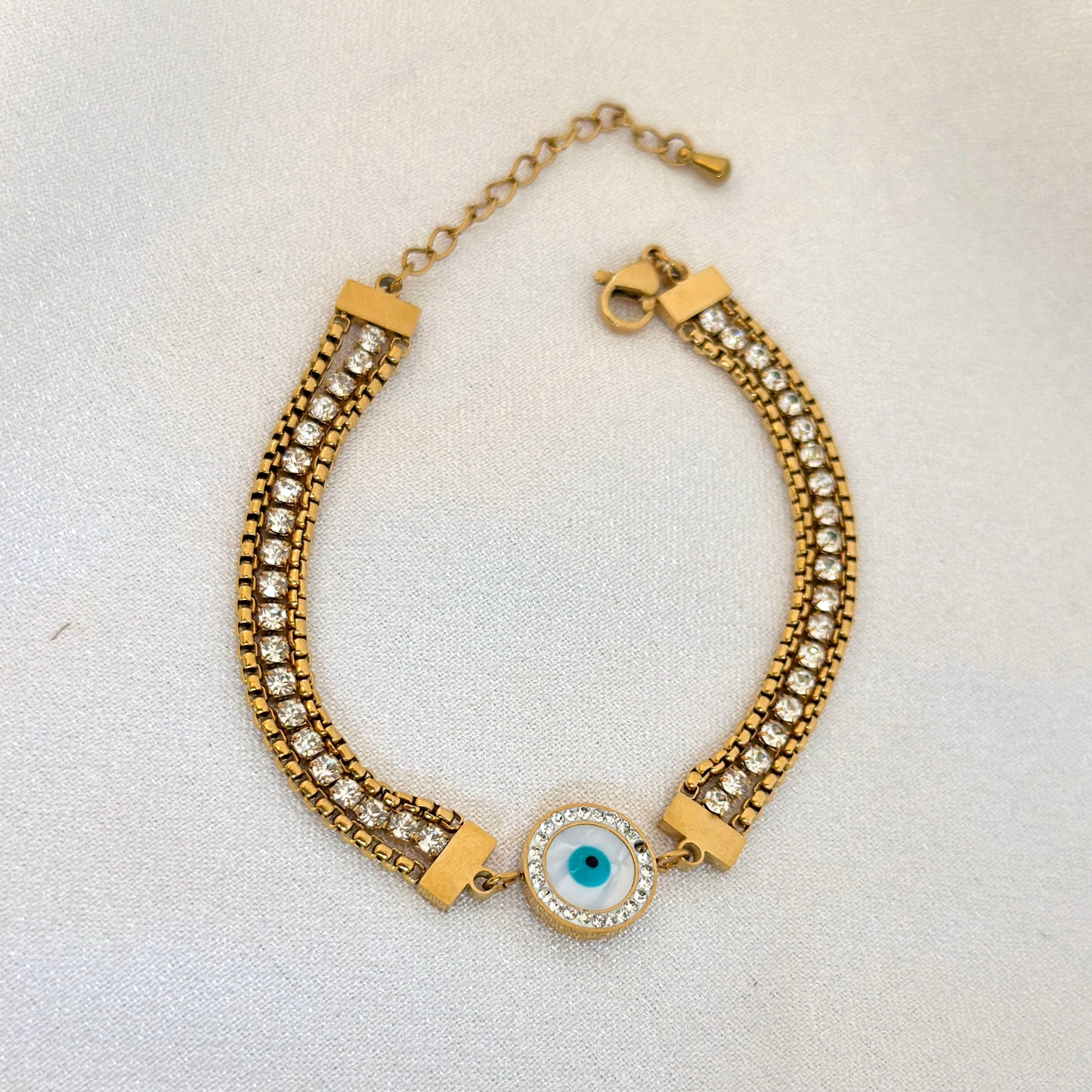 Evil Eye Crystal Chain Bracelet