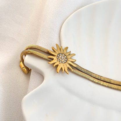 Gold Sun Charm Bracelet