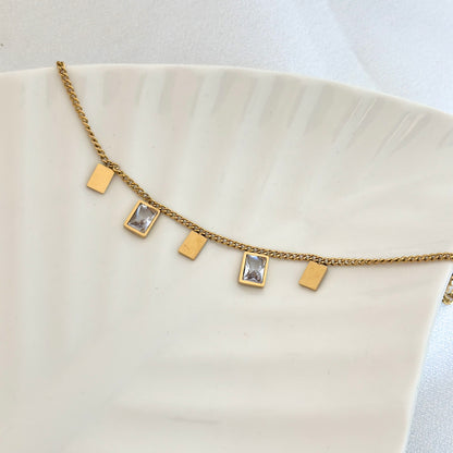 Geometric Charm Gold Bracelet