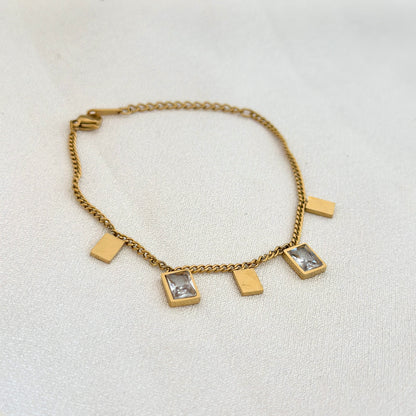 Geometric Charm Gold Bracelet