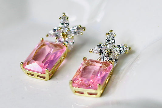 Pink Radiance Floral Earrings