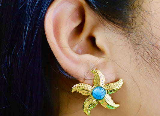 Starfish Turquoise Studs