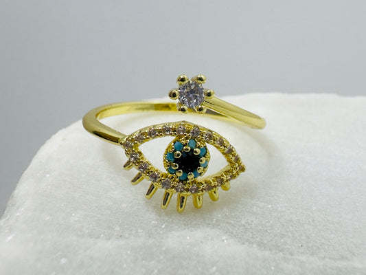 Evil Eye Adjustable Ring