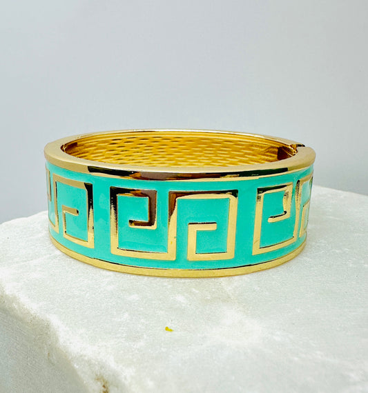 Turquoise Enamel Bangle