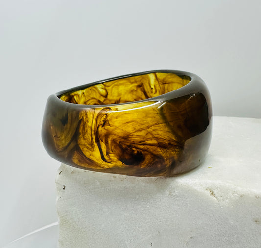 Brown Resin Statement Bangle